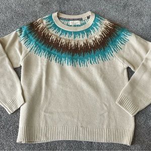 Weatherproof Aztec Tribal Design Crewneck Sweater Women’s Size Large Acrylic